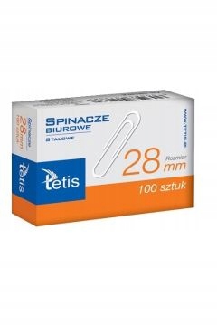 

Spinacze biurowe okrągłe Tetis 28 mm 100 sztuk