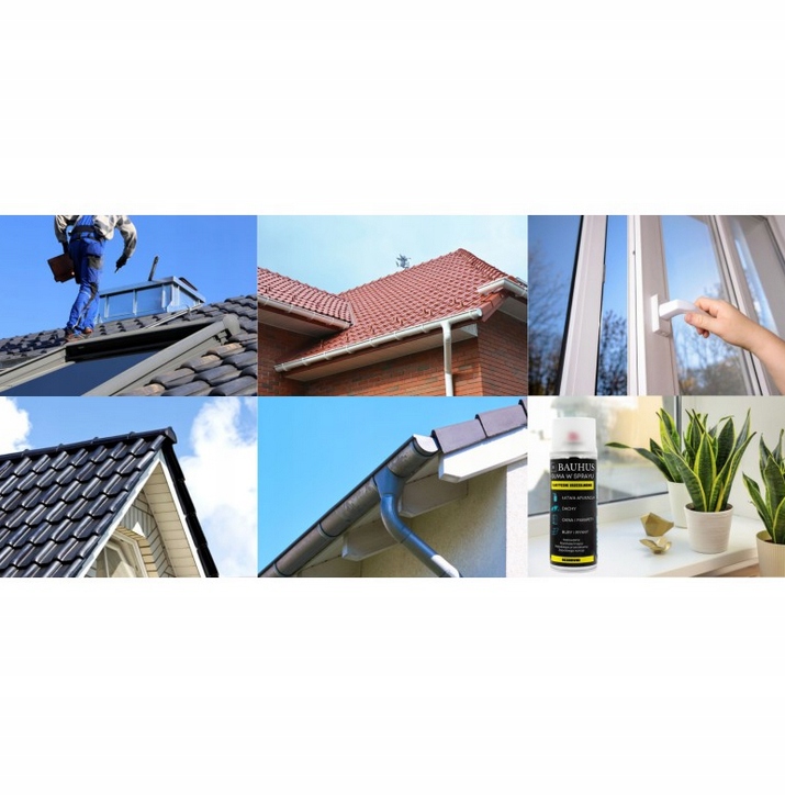 BAUHUS Guma w Sprayu Bezbarwna Okna Dachy Rury 400ml Mat Producent Inny
