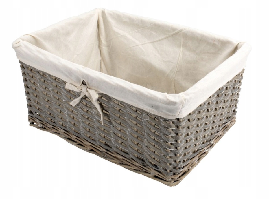 KOSZYCZEK KOSZYK WIKLINOWY Z WYŚCIÓŁKĄ DO ŁAZIENKI ORGANIZER 44X32X20