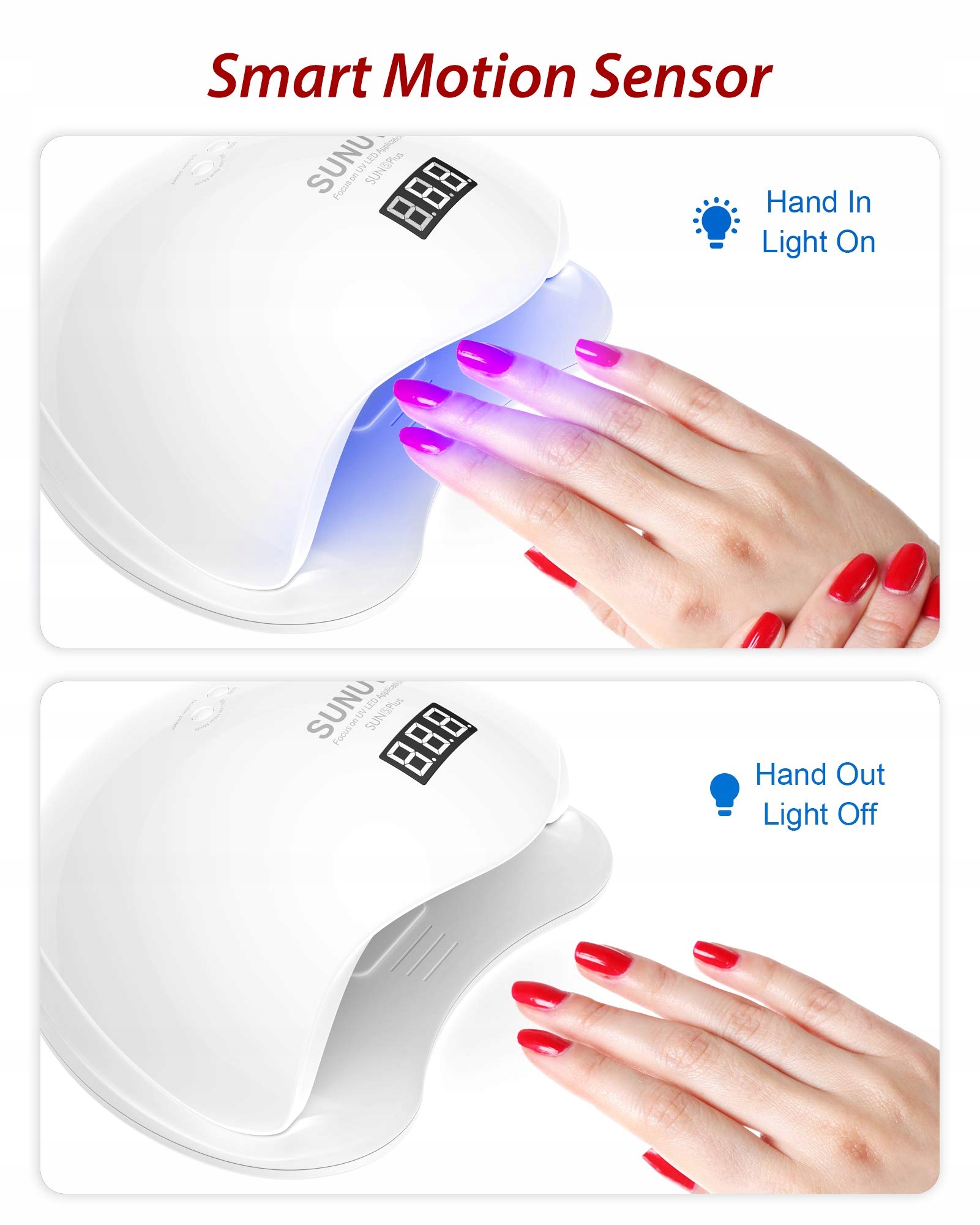 SUNUV Lampa UV LED 48W Profesjonalna Lampa Do Utwardzania Lakieru Żelowego — miniatura 6