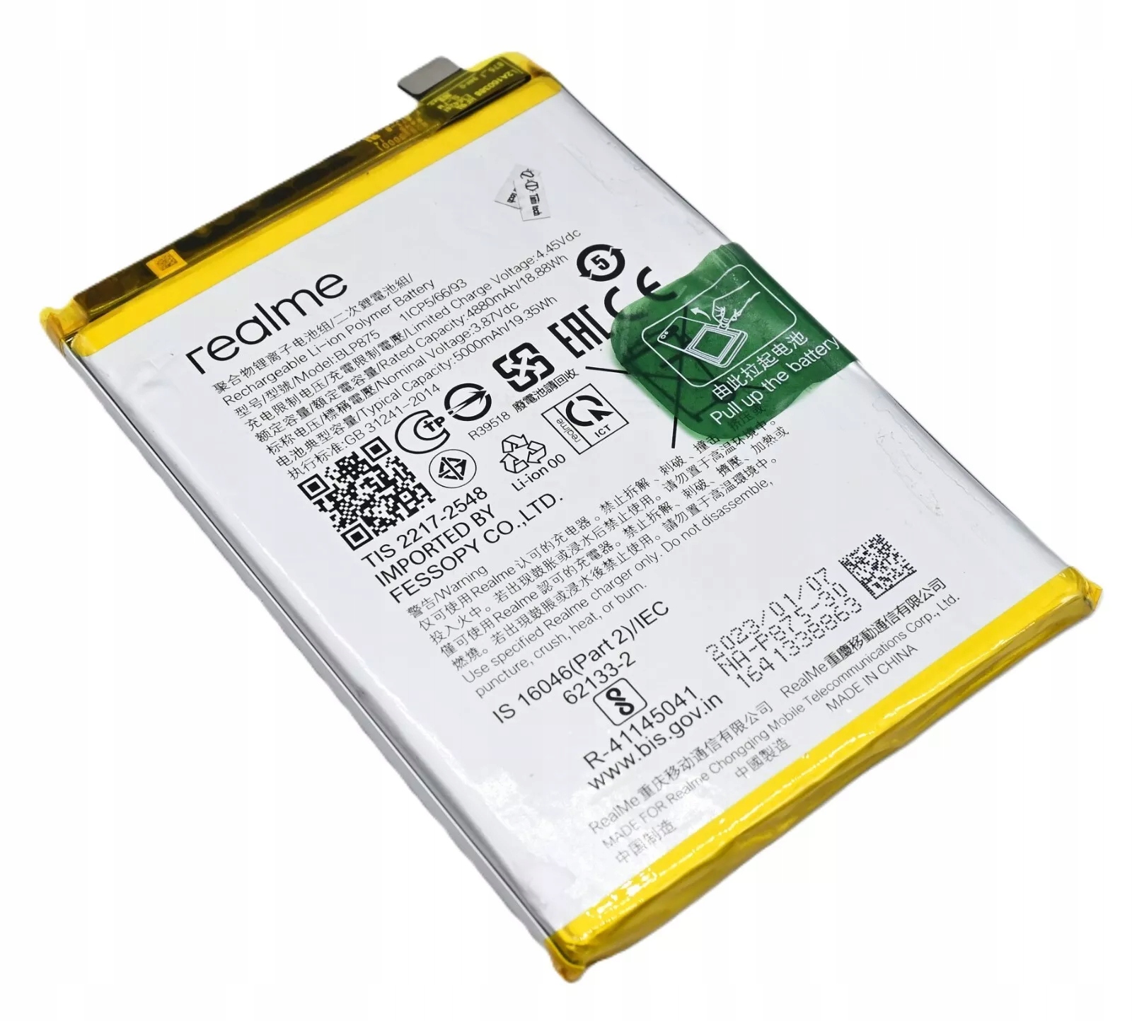 Nowa Oryginalna Bateria BLP875 Realme C55 RMX3710