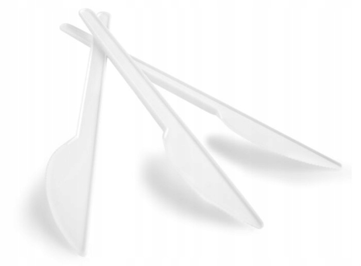 

Nóż plastikowy jednorazowy a'100 biały grill