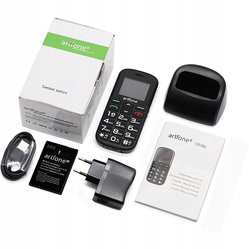 

Telefon Komórkowy Dla Seniorów Artfone CS182 Black