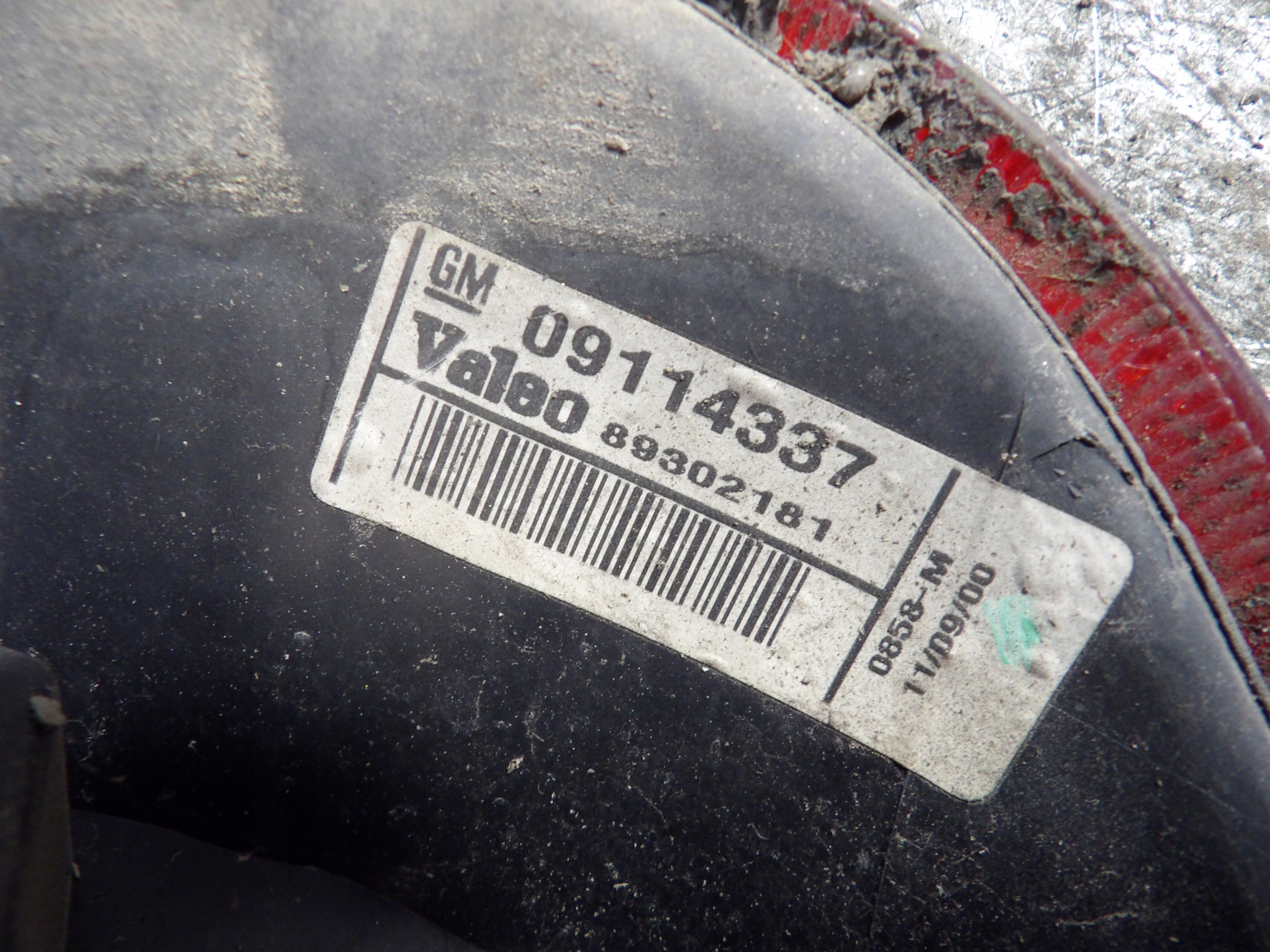 Opel Corsa C light rear right 09114337 89302181 VALEO