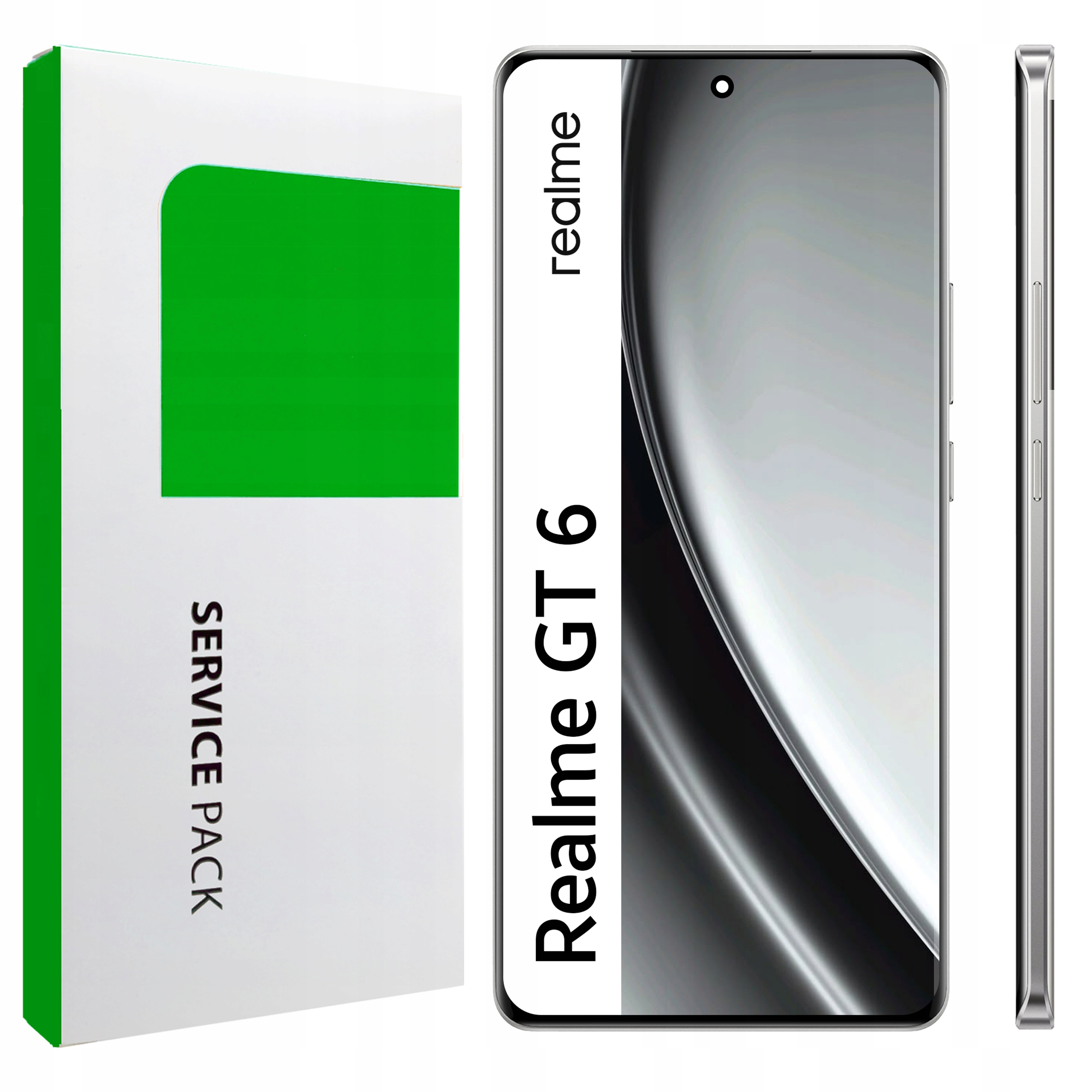 Originál Zila pre Realme Gt 6 Strieborný LCD displej Dotykový rámček