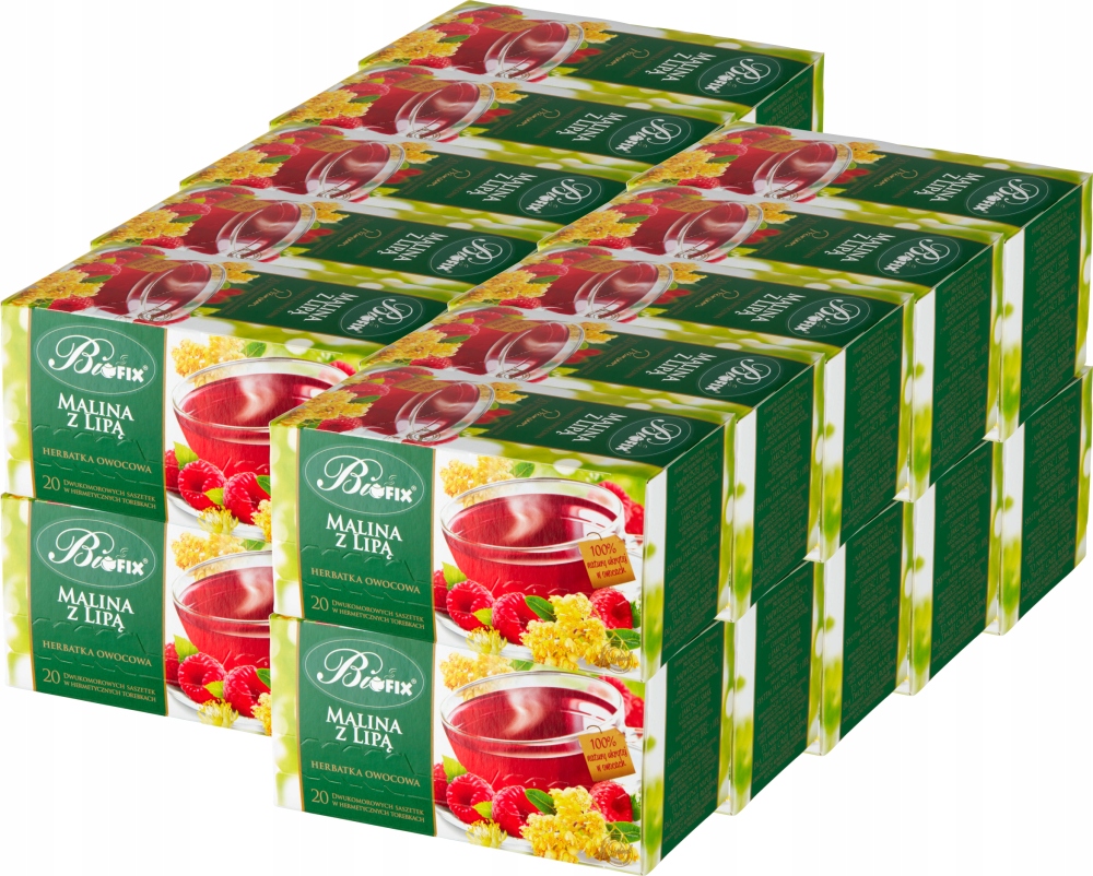 Herbata Bi Fix Premium Malina Z Lipą owocowa 20 torebek x20