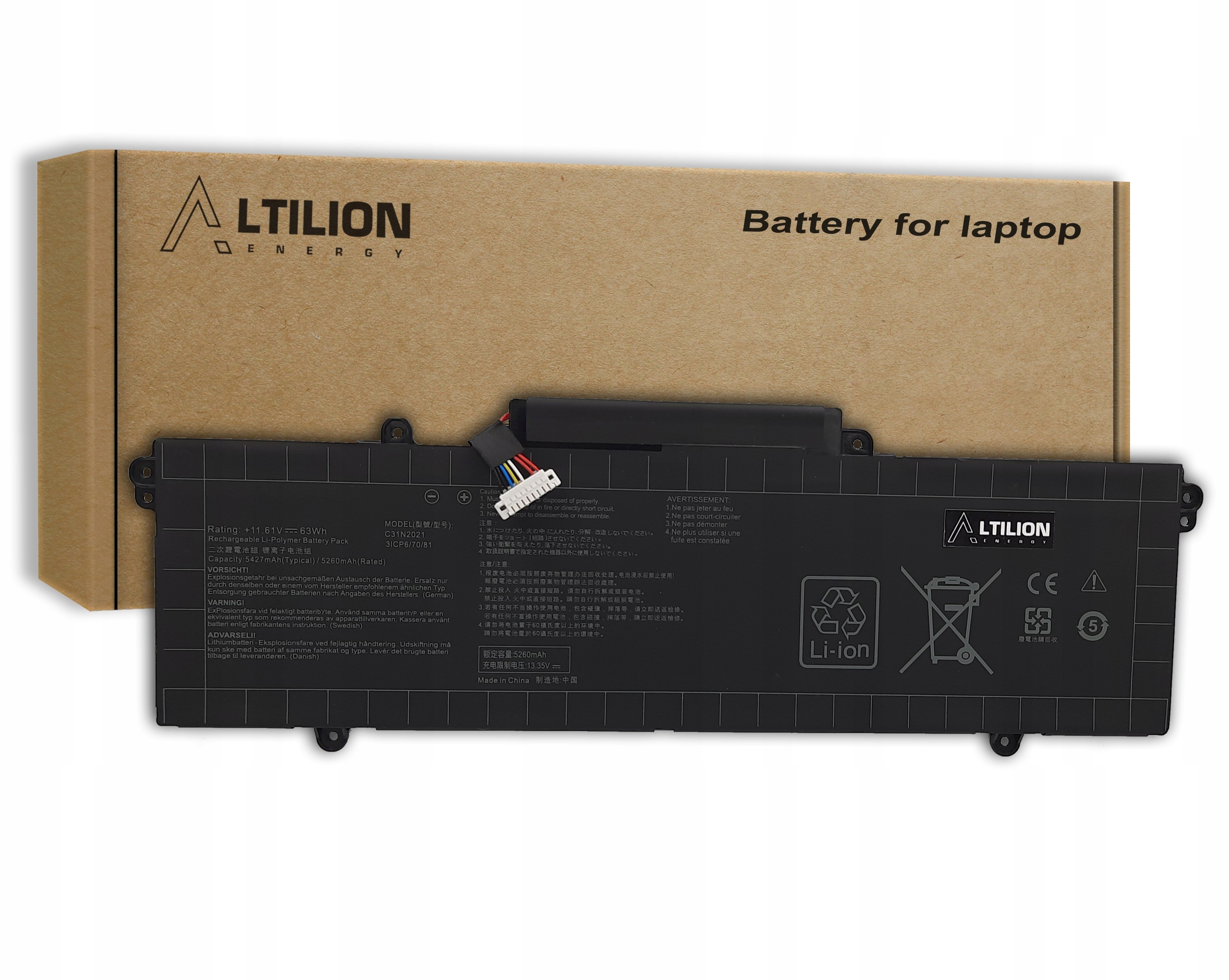 Baterie Altilion Energy C31N2021 je kompatibilní s Asusem