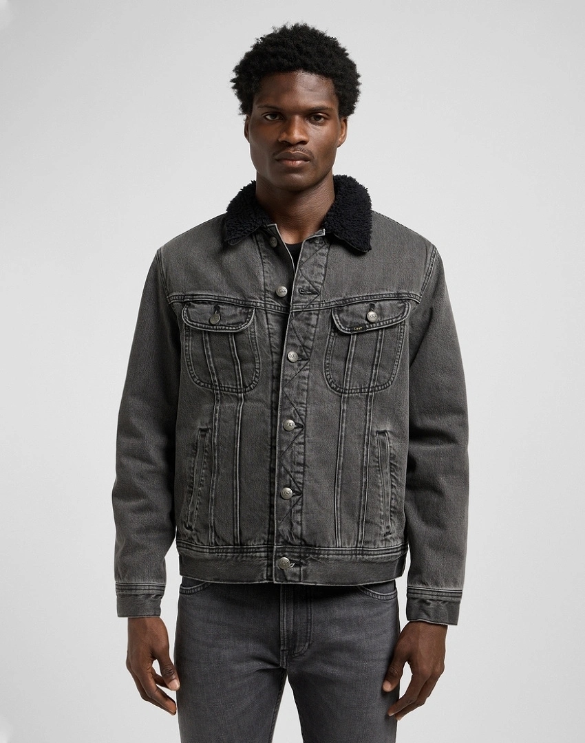 Pánská zateplená bunda Lee Sherpa Jacket Deep Obsidian 112370427 XXL
