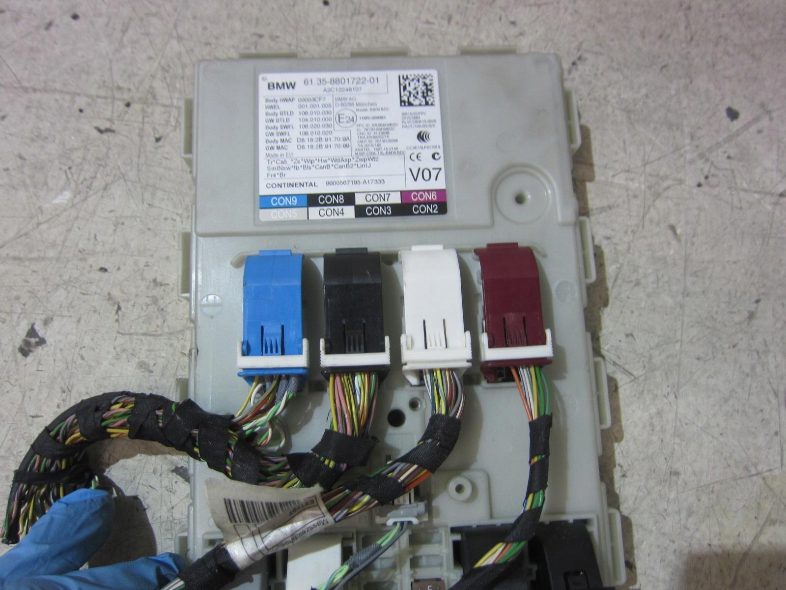 BMW X3 G01 G30 computer module control unit BDC 8801722 WTYCZKI 61358801722