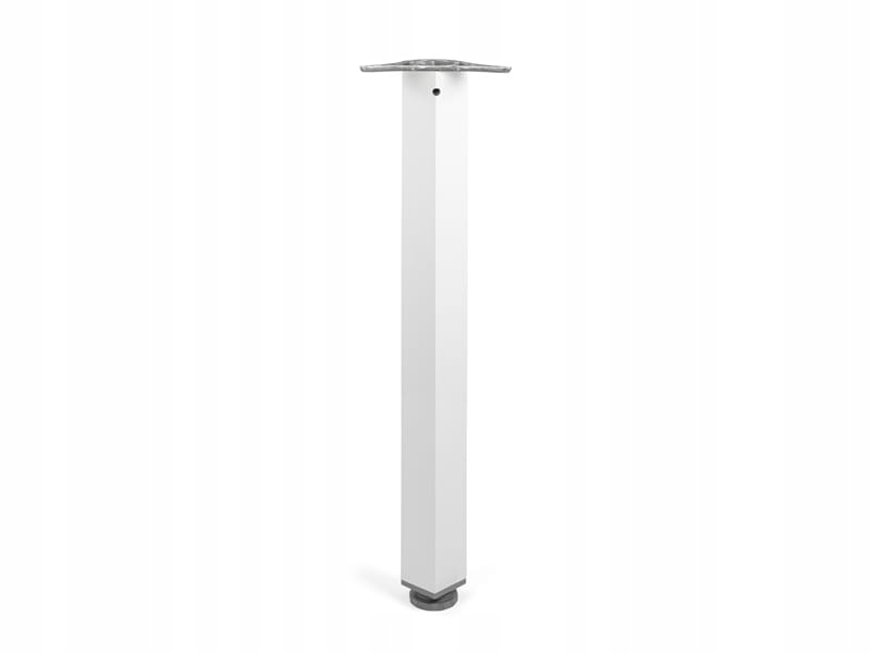 Komplet 4x Noha ke stolu 6x6 cm H-82 cm čtverec s regulací, bílá