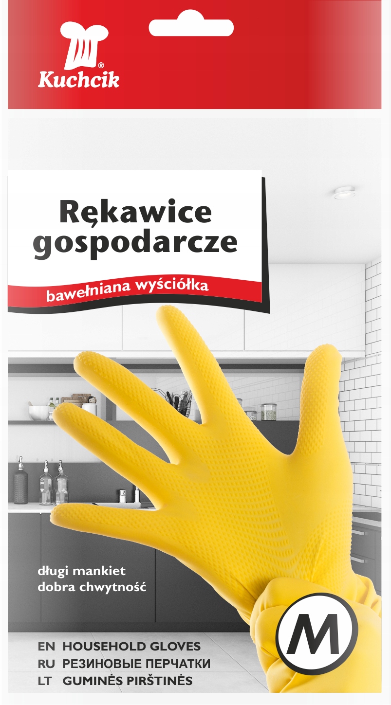 

Rękawice Rękawiczki Gumowe Gospodarcze Domowe M