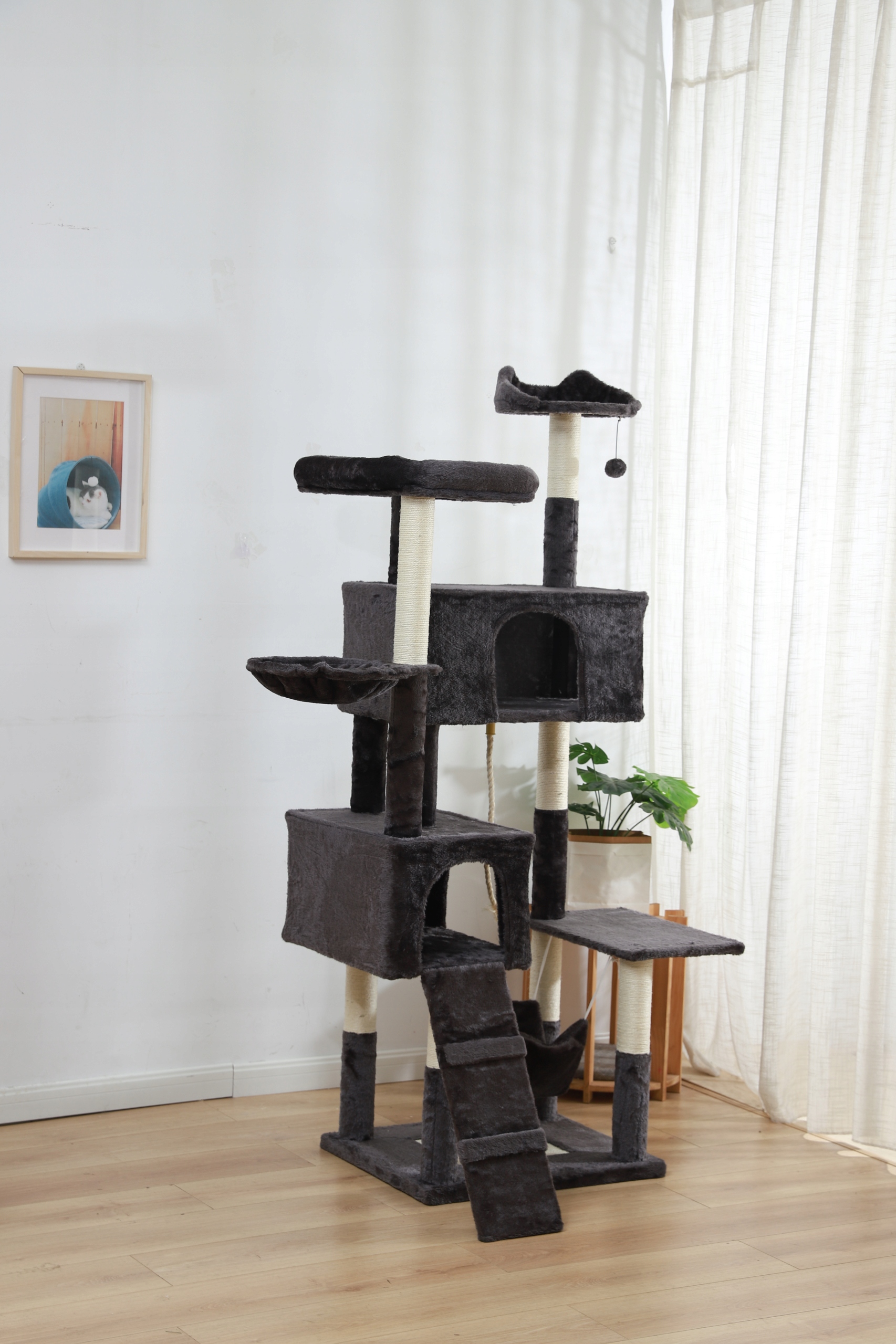 Levně Škrabadlo Pro Kočky Vyrobené Ze Sisalu 178 cm