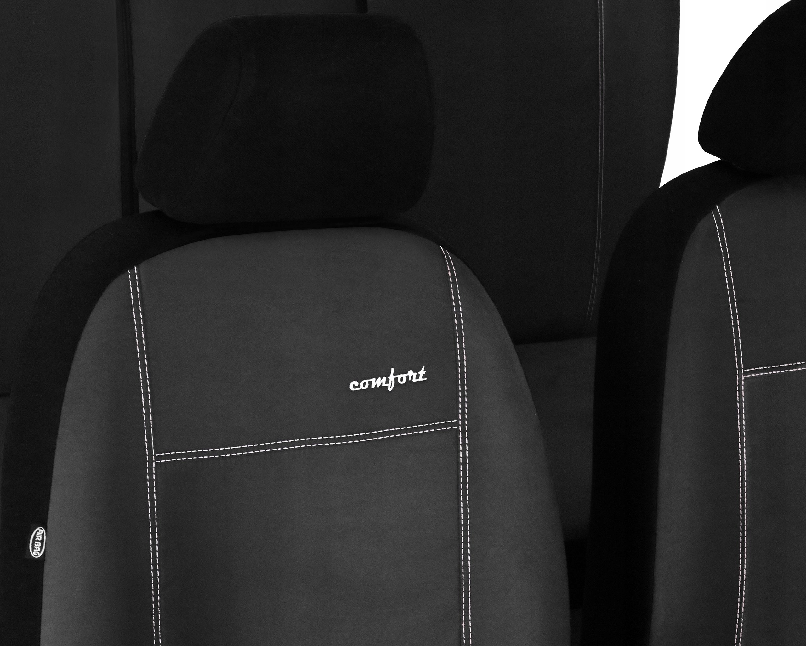 POKROWCE MIAROWE ALICANTE SAMOCHODOWE KOMPLET NA SIEDZENIA HYUNDAI KONA 2 Model Comfort