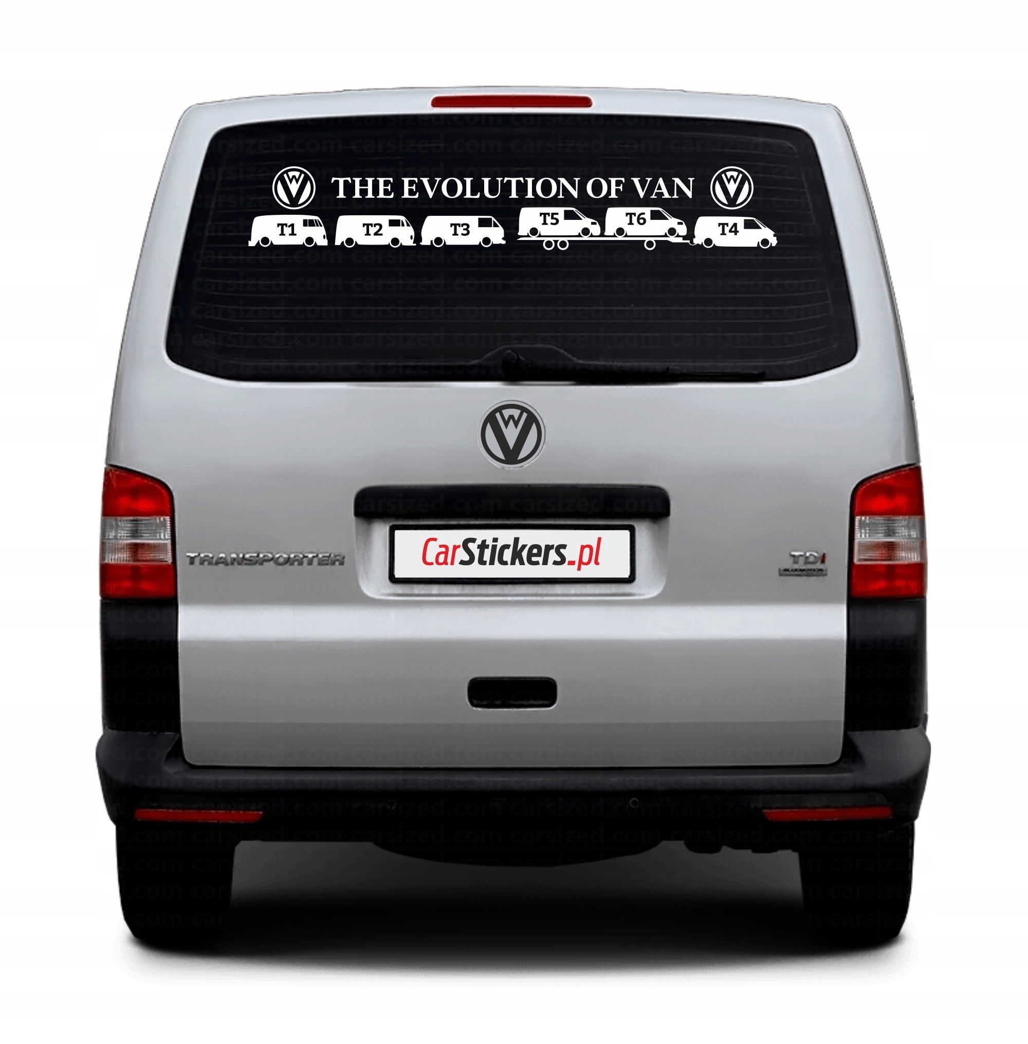 Naklejki na szybę Vw T5 The Evolution Of Van