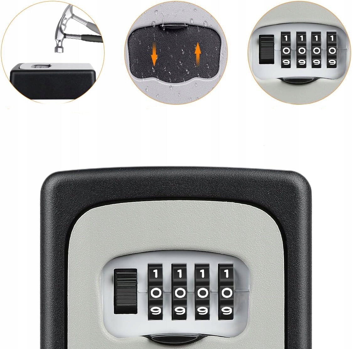 SEJF ZEWNETRZ NA KLUCZE SKRYTKA SCHOWEK SKRZYNKA SZYFR KOD KŁÓDKA NA ŚCIANĘ Marka inny