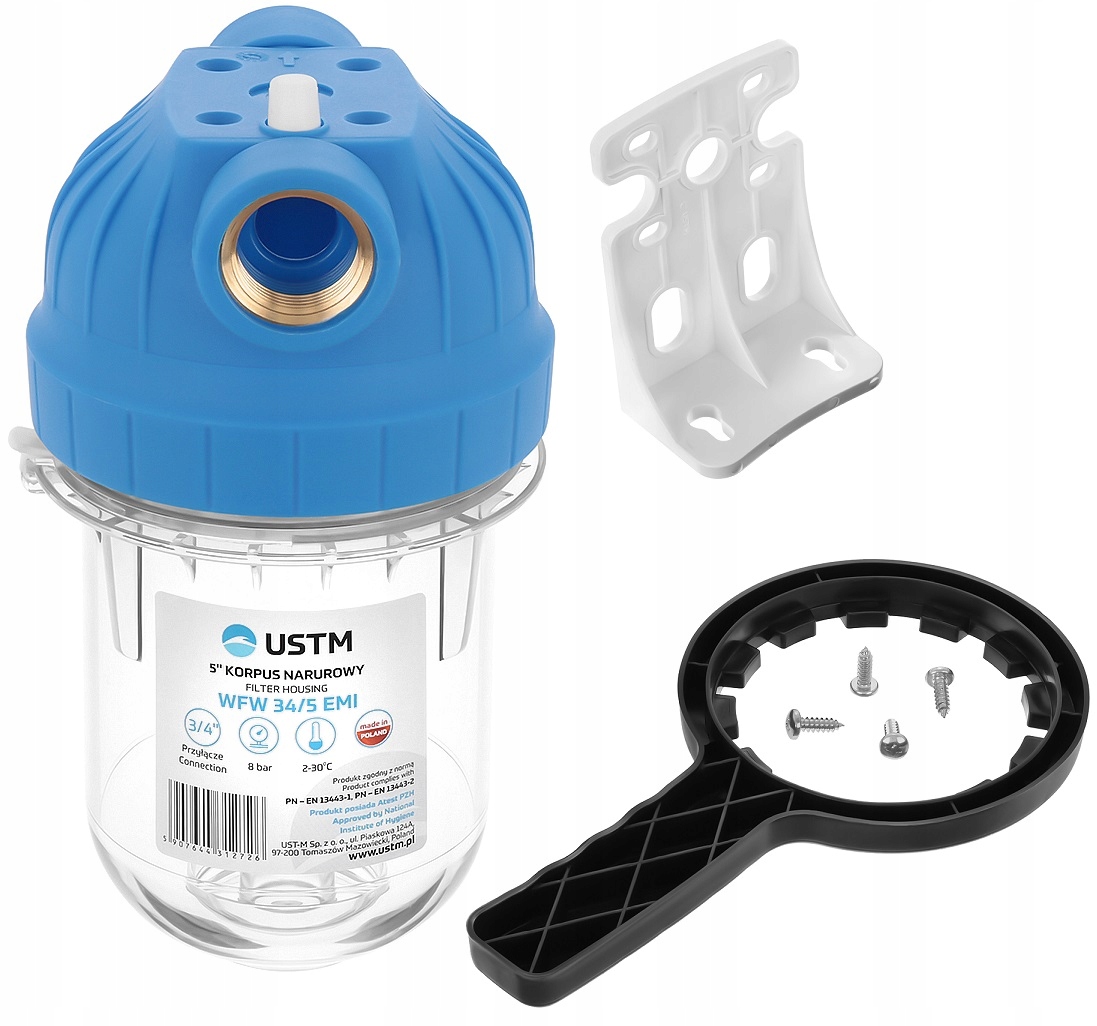 

Filtr Do Wody Korpus Narurowy Zestaw 1/2'' Ustm 5'