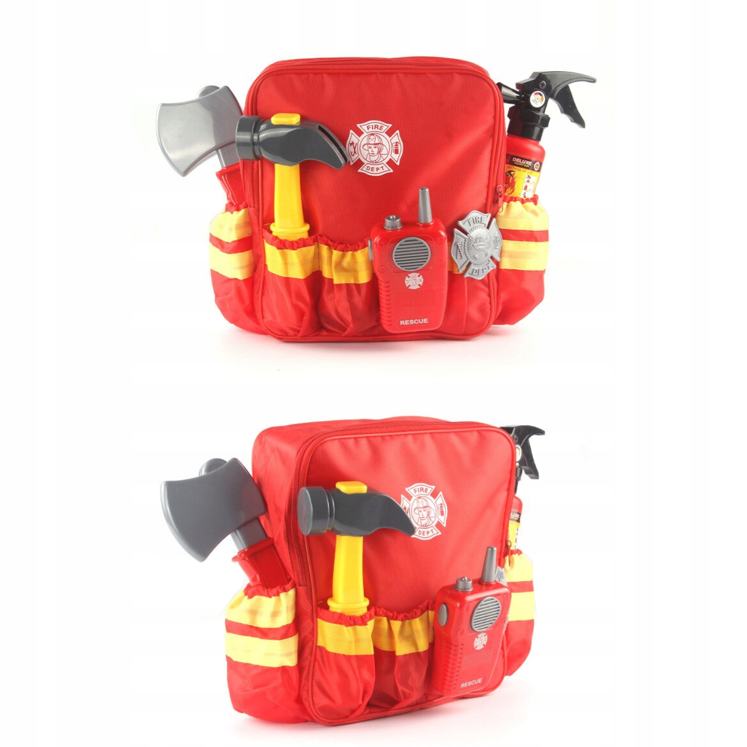 Plecak z Narzędziami krótkofalówka strażak KN511 Materiał Plastik Tkanina