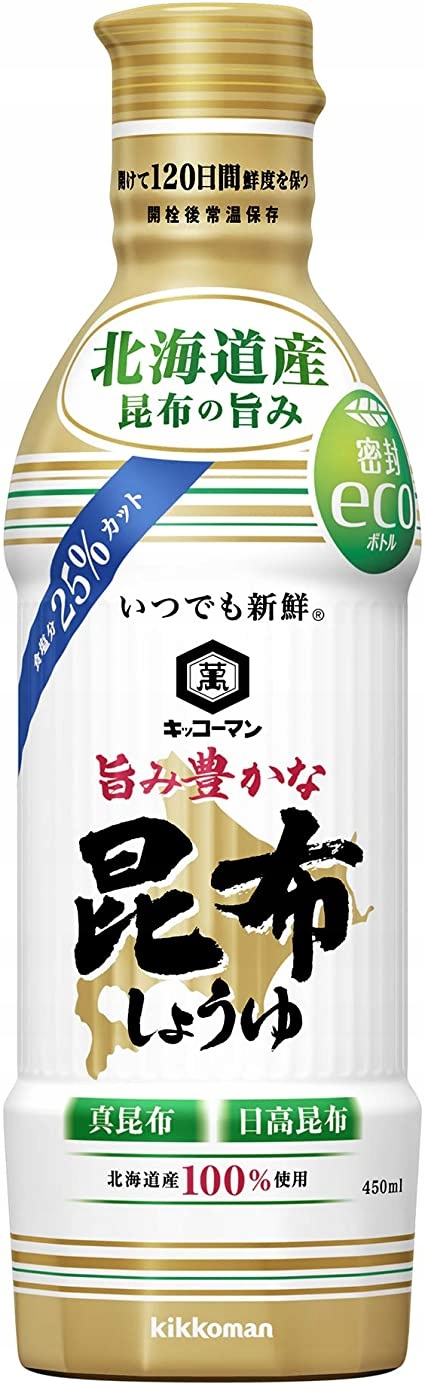 

Kikkoman Japoński sos sojowy z bulionem wege 450ml