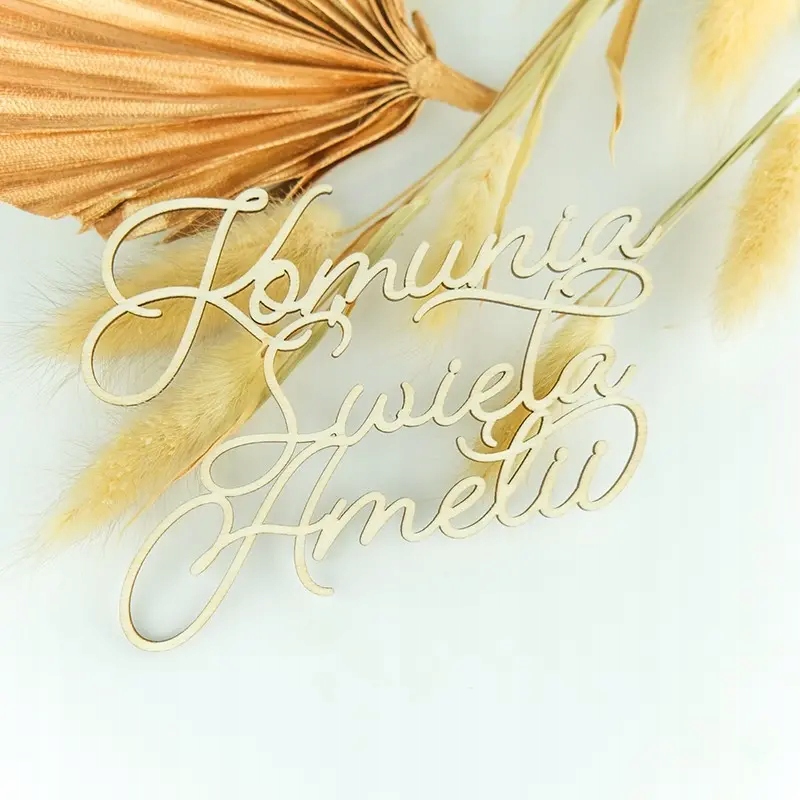 

Sidder topper bok tortu Komunia Święta imię napis