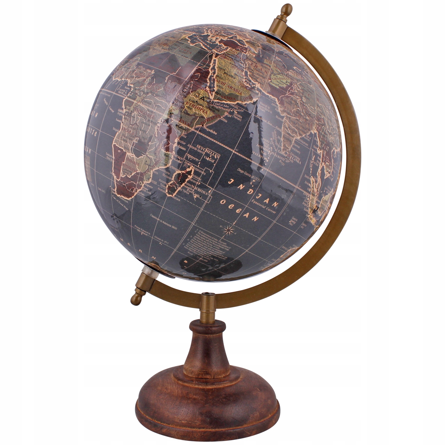 GLOBUS FIZYCZNO-GEOGRAFICZNY METALOWA PODSTAWA 23CM SZKOLNY NIEBIESKI Bohater brak