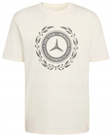 Tričko Mercedes-AMG Petronas F1 adidas Silver Arrow béžová vel. S