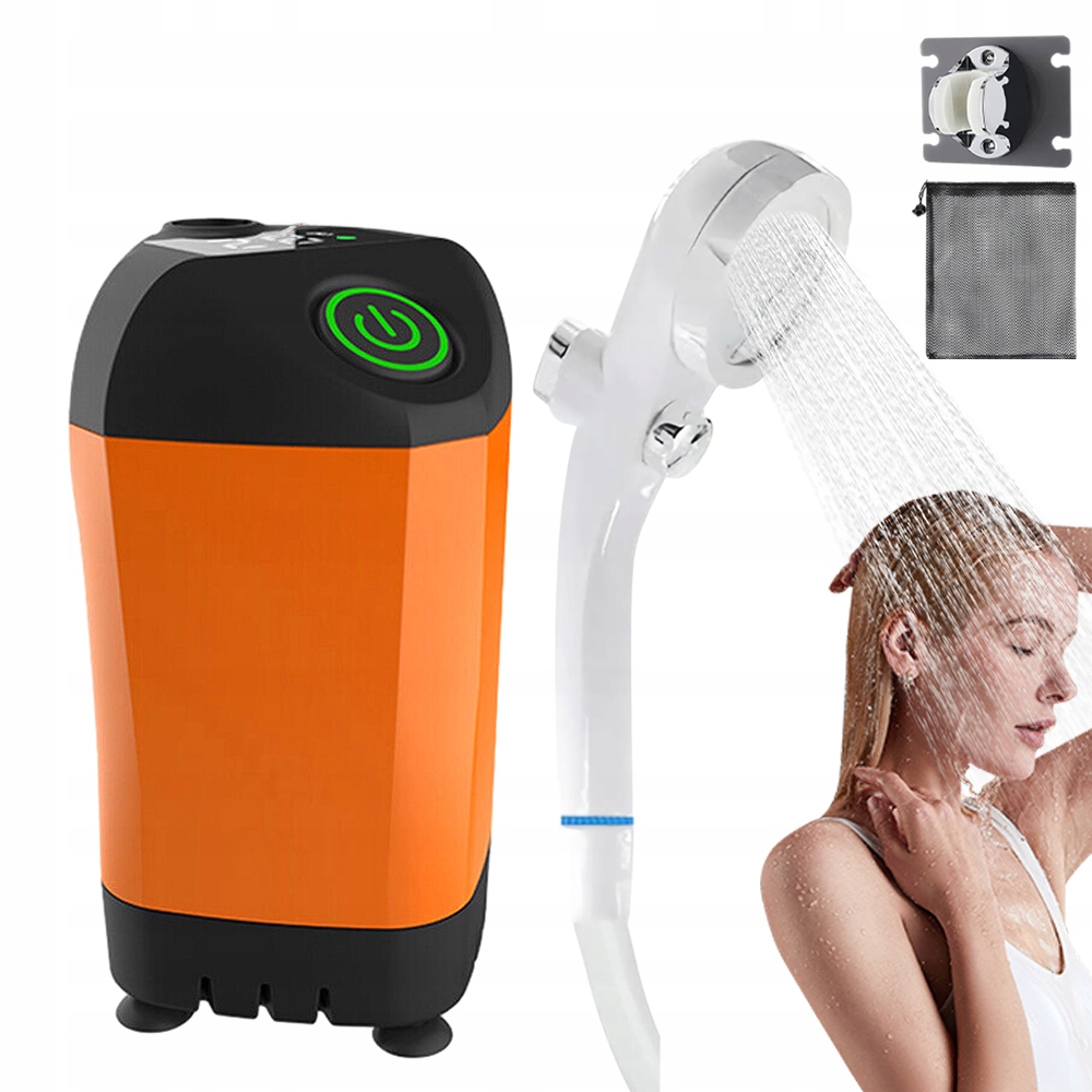 Prysznic Turystyczny Akumulatorowy Przenośny 90MIN Pracy Pompa Miedziany