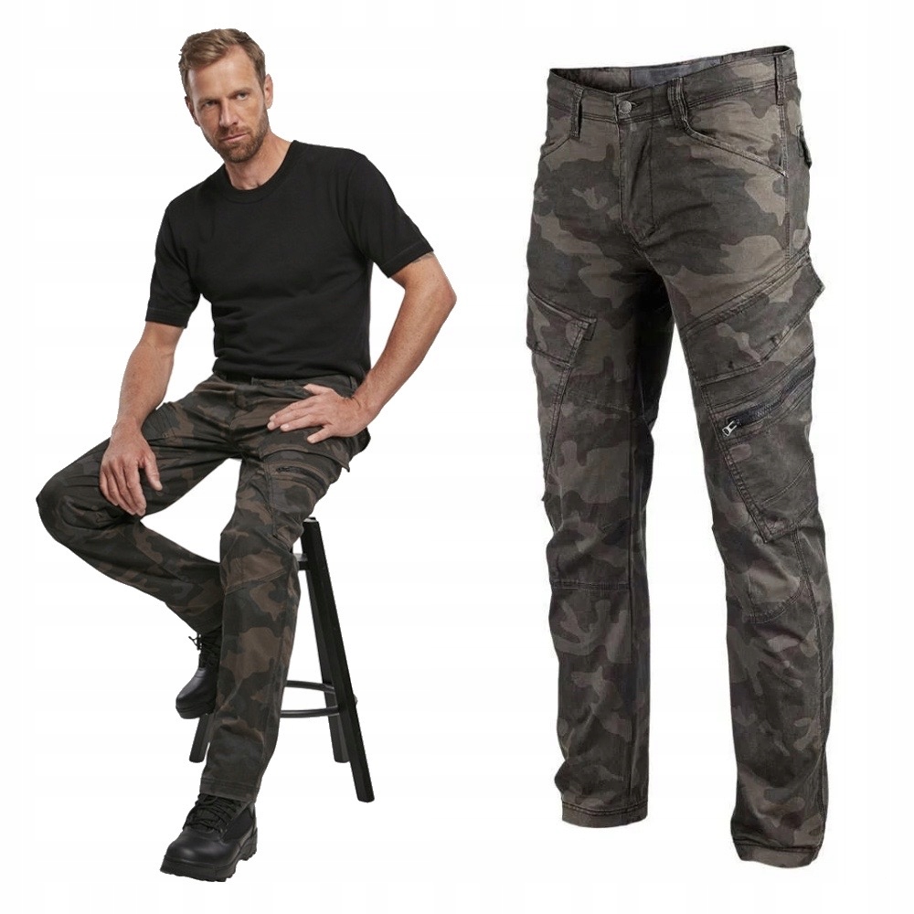 Spodnie BRANDIT Adven Slim Fit Trousers Darkcamo M