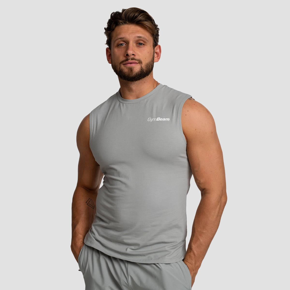GymBeam Męska koszulka bez rękawów Trn Grey XXL
