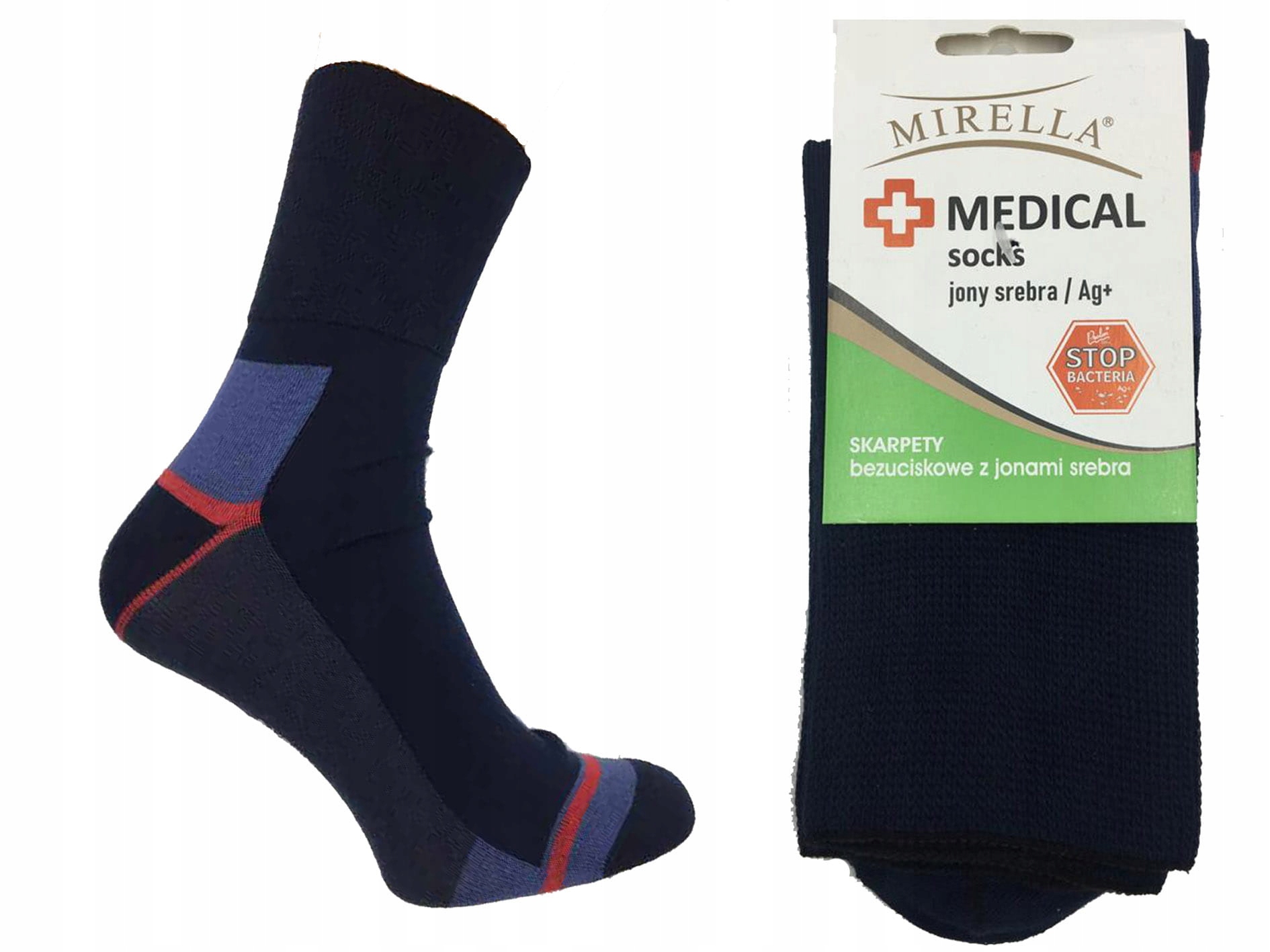 

Skarpety męskie Medical jony srebra 47-49 Granat