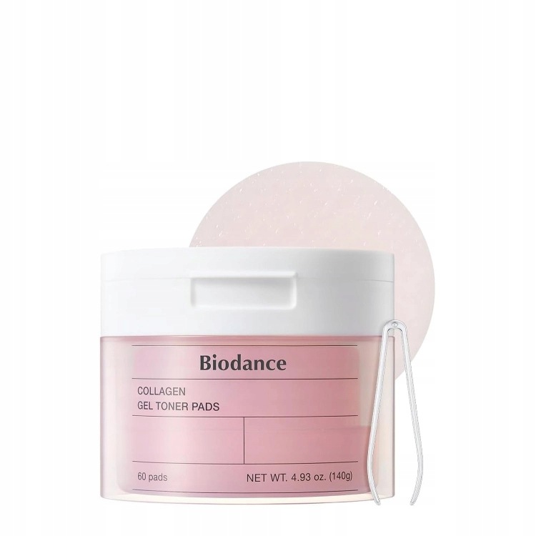 Biodance Collagen Gel Toner Pads 60 Płatki Kolagenowe do Twarzy Różowe