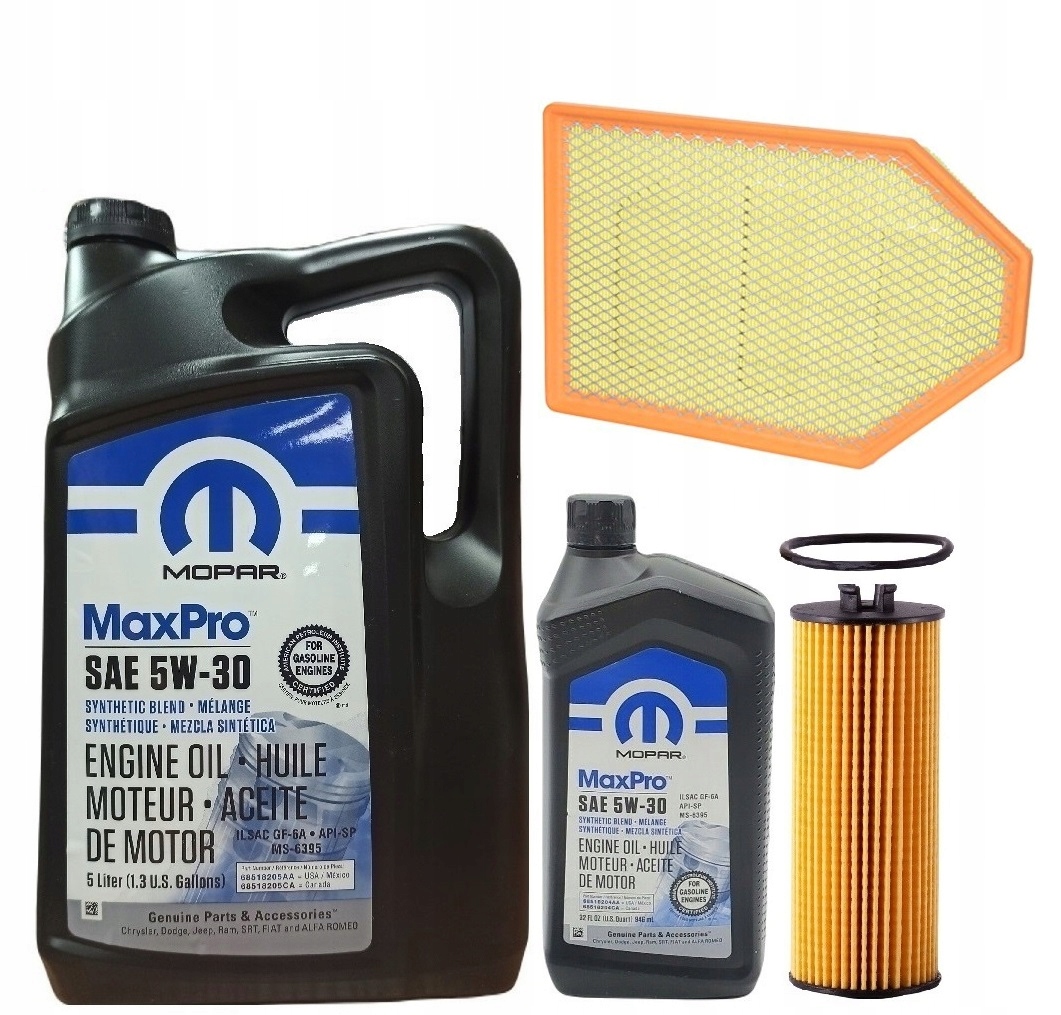 MOPAR 5W30 6L + FILTRY CHRYSLER 300C 3,6 2011-2012