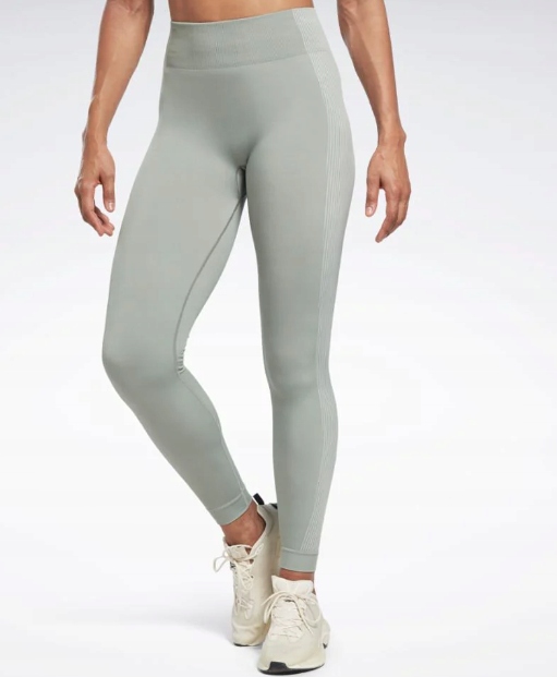 Reebok Legginsy Sportowe Damskie Zielone Długie S 0A8C3_C*