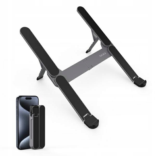 Sodi 314 Skládací kompaktní stojan na notebook mini šedý