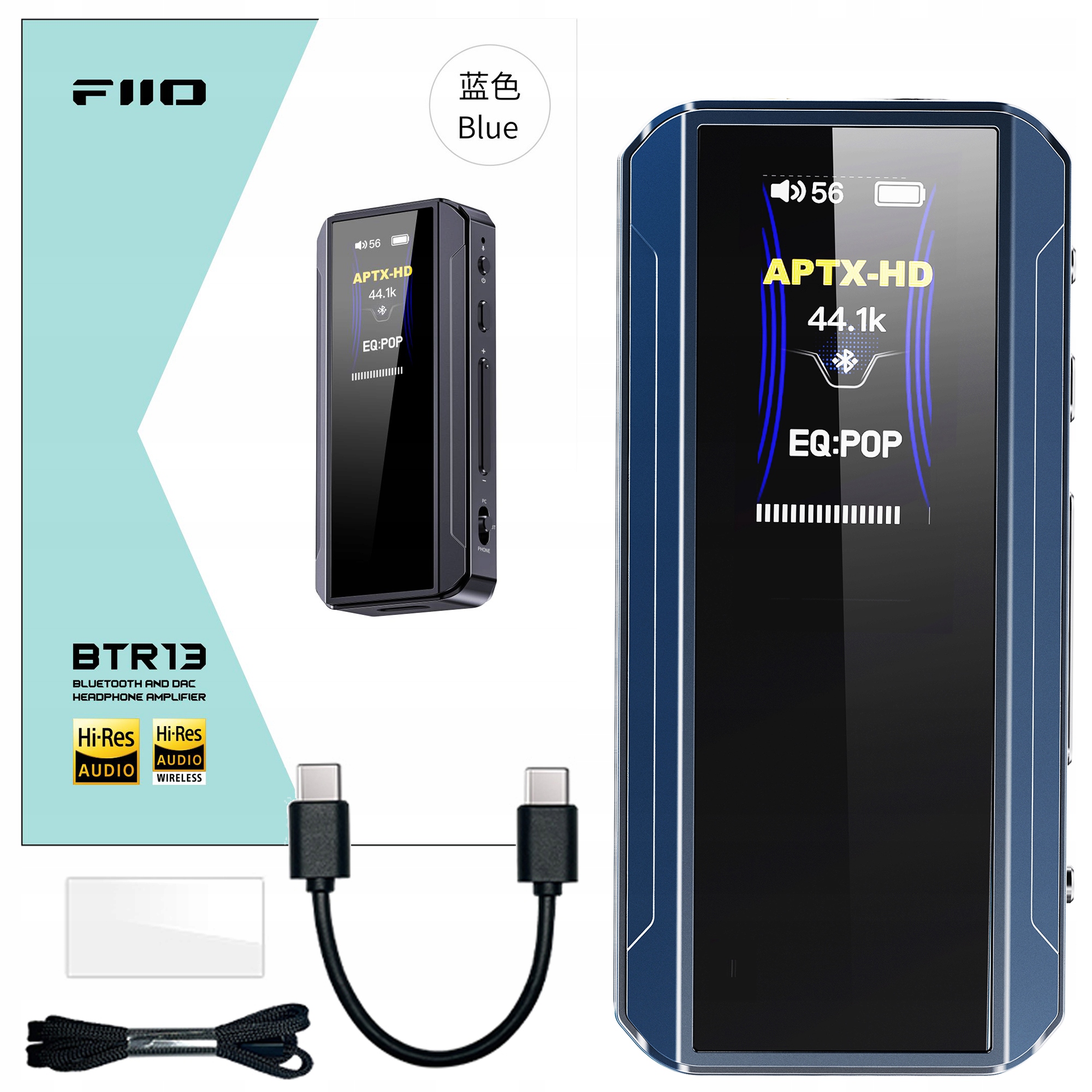 FiiO BTR13 (Blue Niebieski) Przenośny Dac i Amp Bluetooth