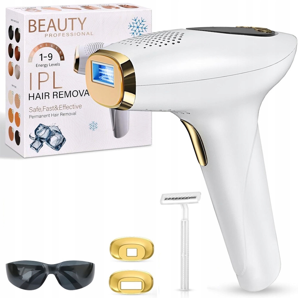 Ipl epilátor Bedee s technologií Ipl a chlazením, bezbolestný set