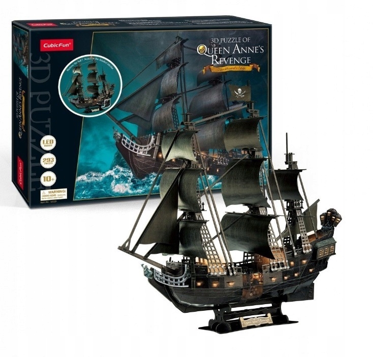 

Puzzle 3D Led Cubic Fun 296EL Zemsta Królowej Anny