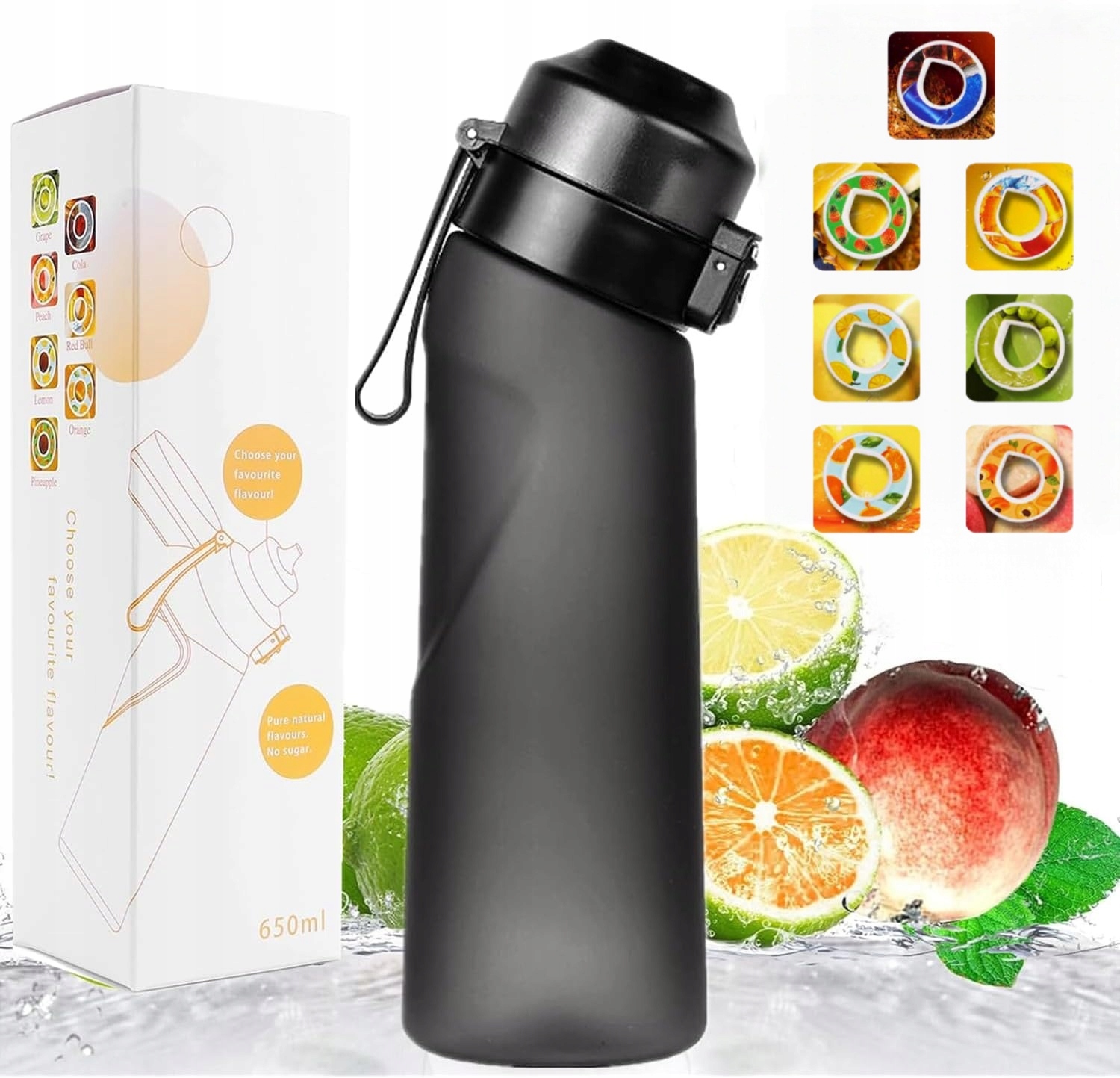 Kubek zapachowy 650 ml Butelka na wodę zapachową 7 smaków