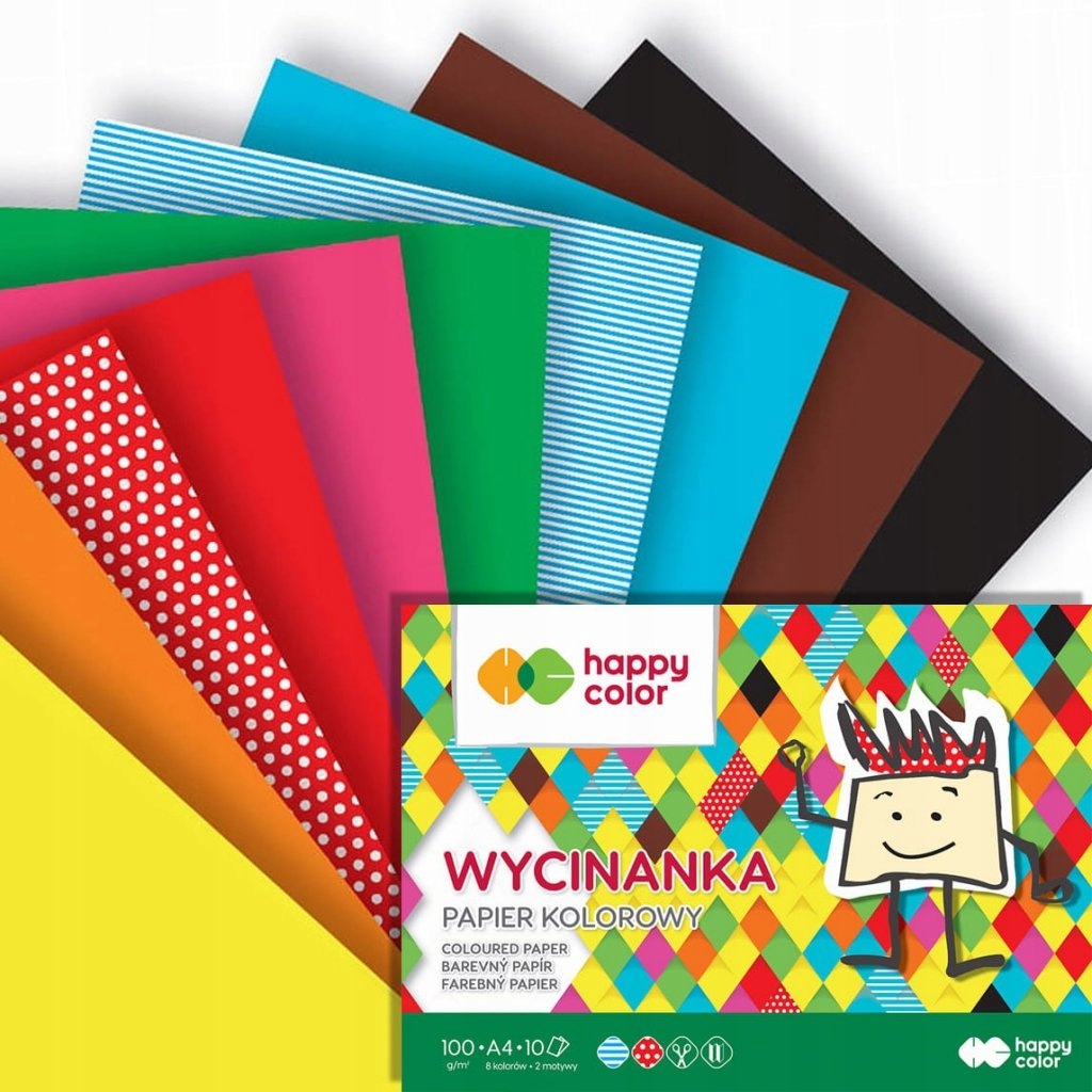 Happy Color blok papier kolorowy A4 10k wycinanka