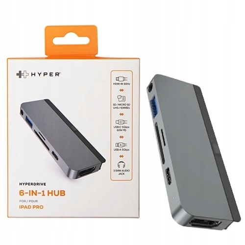 Adaptér 6V1 Hyper Drive Hub Usb-c Rozdělovač Pro Ipad Pro Macbook