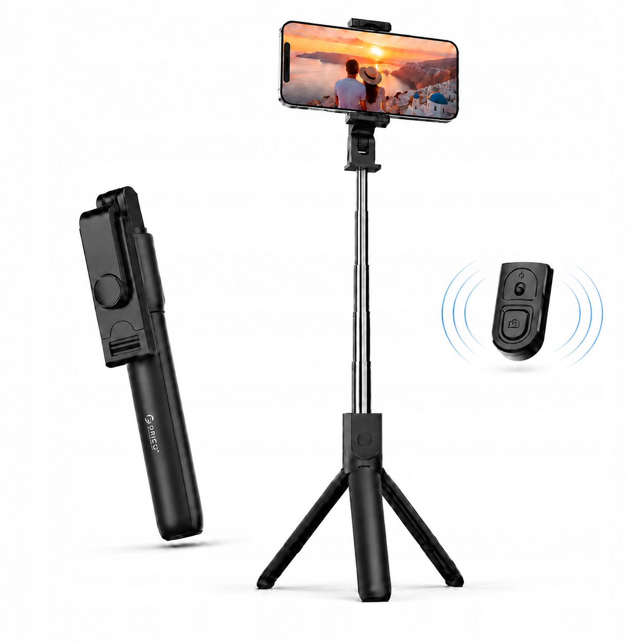 Selfie stick Orico SPV100 mini tripod Bluetooth obrót 360 stopni czarny