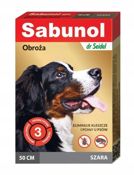 

Sabunol Obroża 50cm Na Pchły Kleszcze Szara d/Psa