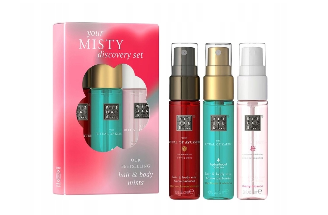 Rituals mgiełka do ciała Sakura Ayurveda Karma zestaw 3 szt.