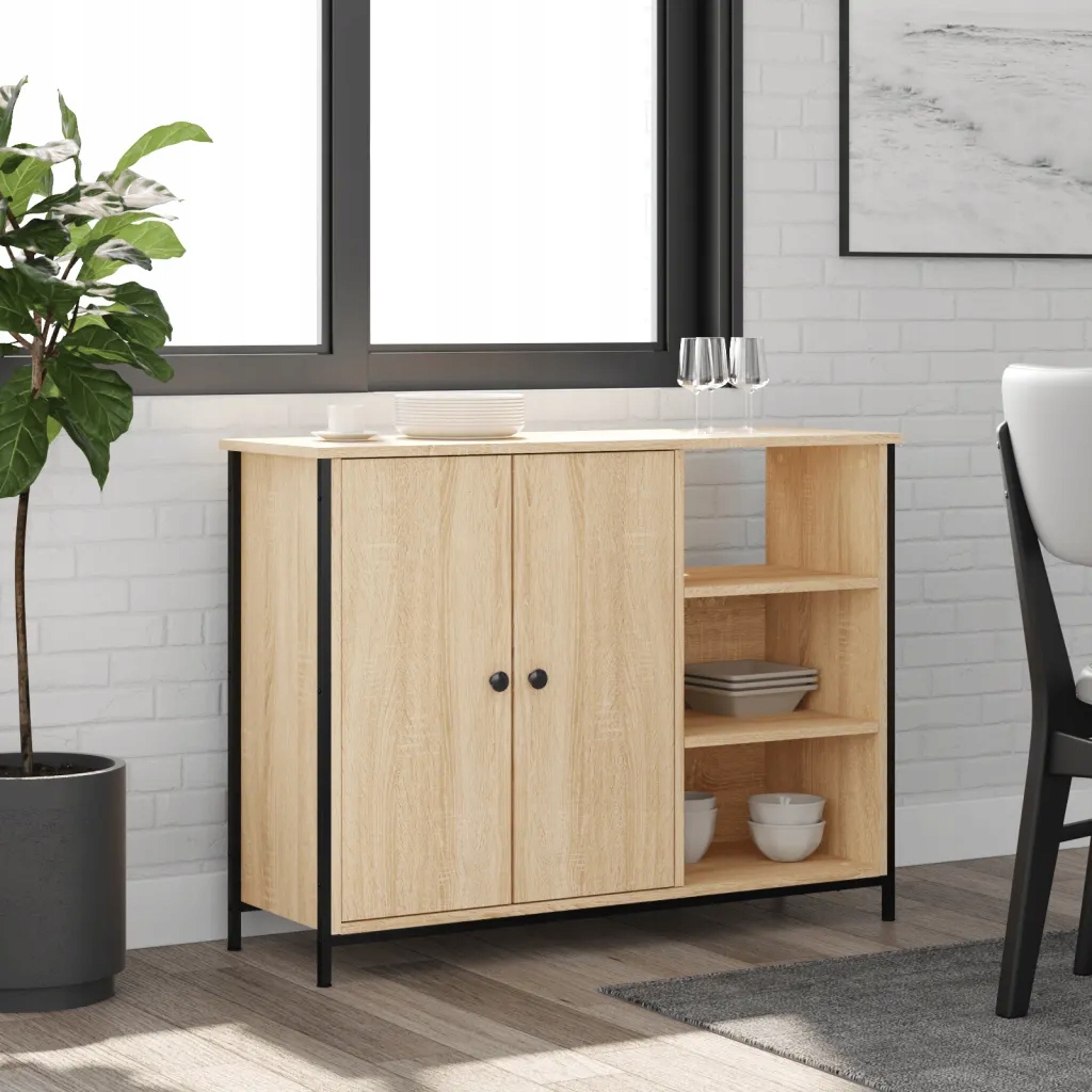vidaXL Příborník dub sonoma 100 x 33 x 75 cm kompozitní dřevo