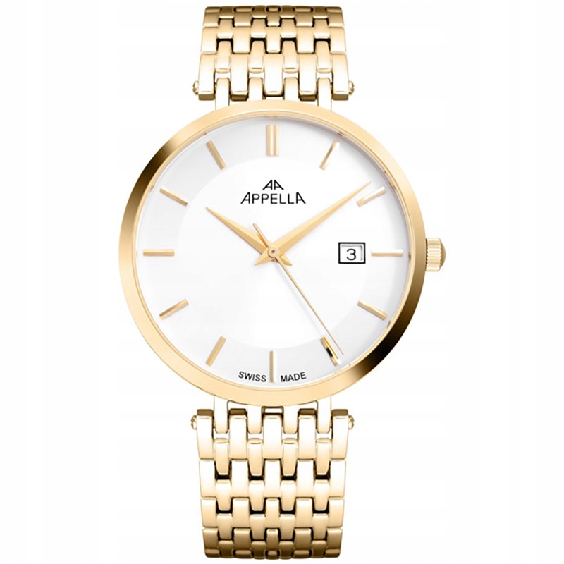 Pánské Hodinky Appella L12001.1113Q zlatý náramek