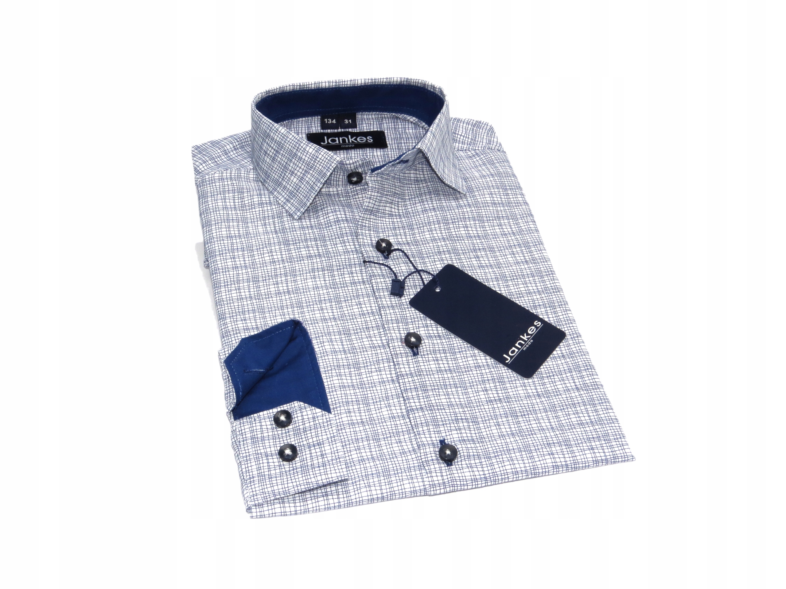 Jankes Koszula WIZYTOWA Chłopięca FALE 140