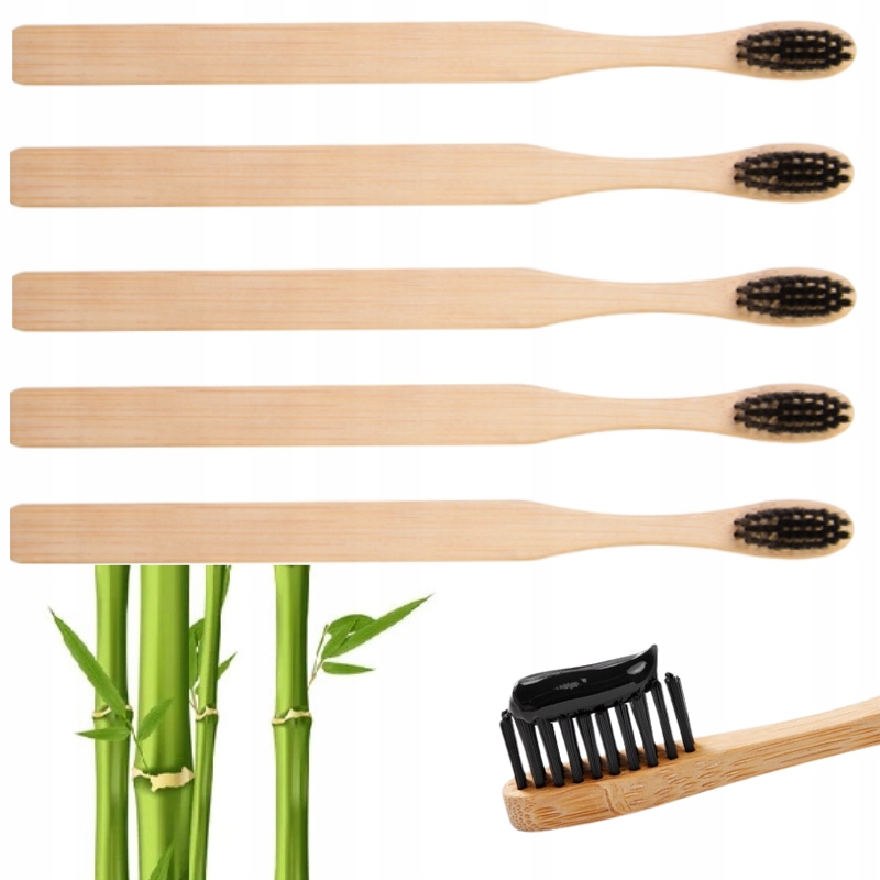 

Szczoteczka Bambusowa Do Zębów Naturalna Eko 5szt