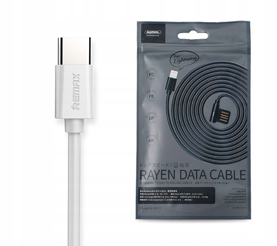

Remax Kabel Usb Rayen RC-075a Usb Typ C 1 metr Bia