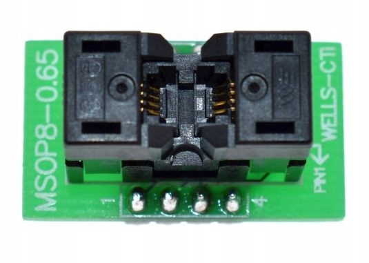 Adapter MSOP8 (uSOP8) 3x3mm R=0.65-->PDIP8 ZIF Marka inna