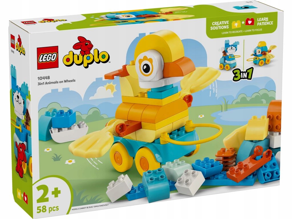Lego 10448 Duplo 3v1 Zvířátka na kolečkách