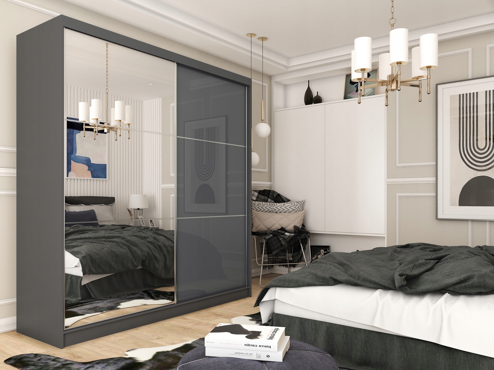 Szafa BERGEN 160 cm *fronty połysk* Kolor frontów biały